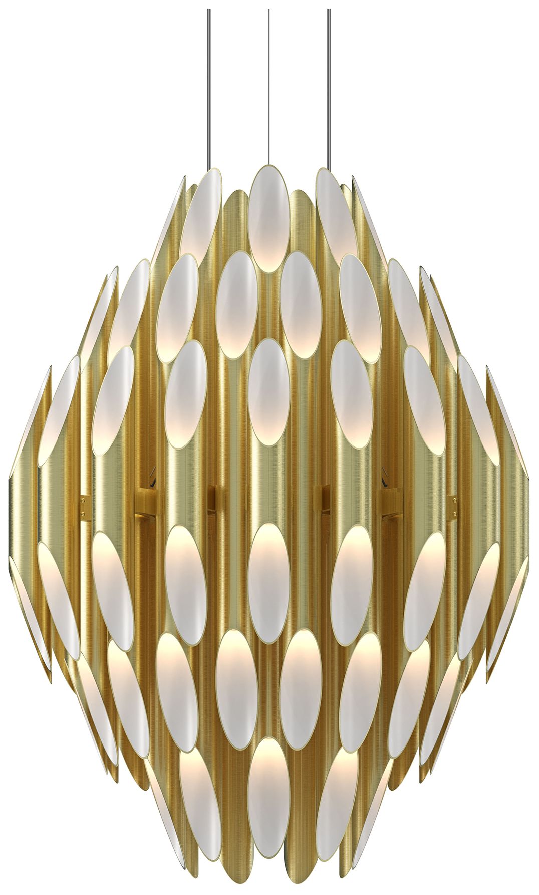 Chimes 24.25" Wide 3 Tier Satin Brass Pendant