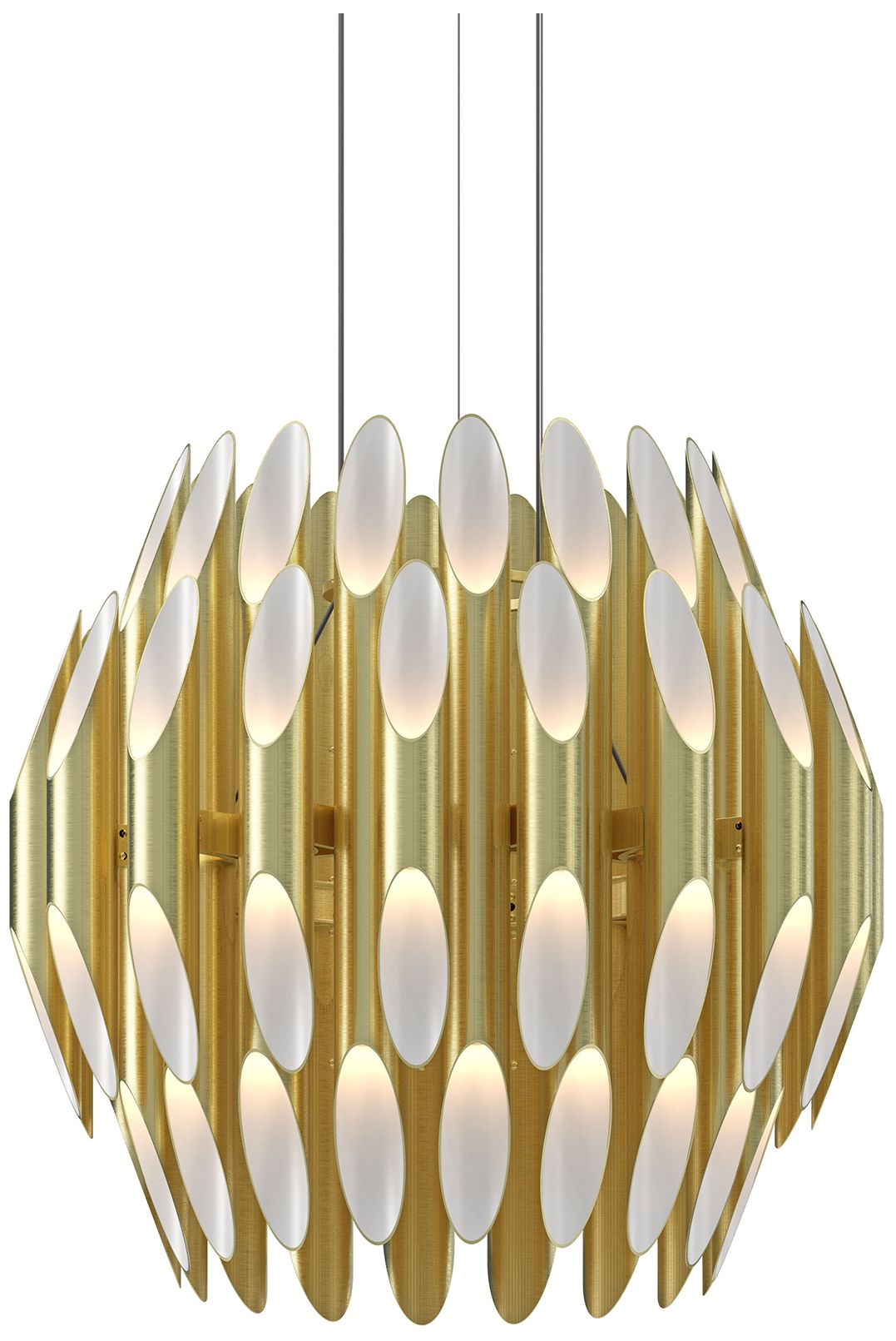 Chimes 24.5" Wide 2 Tier Satin Brass Pendant