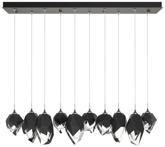 Chrysalis 44.5"W 10-Light Smoke Mixed Black Crystal Standard Pendant