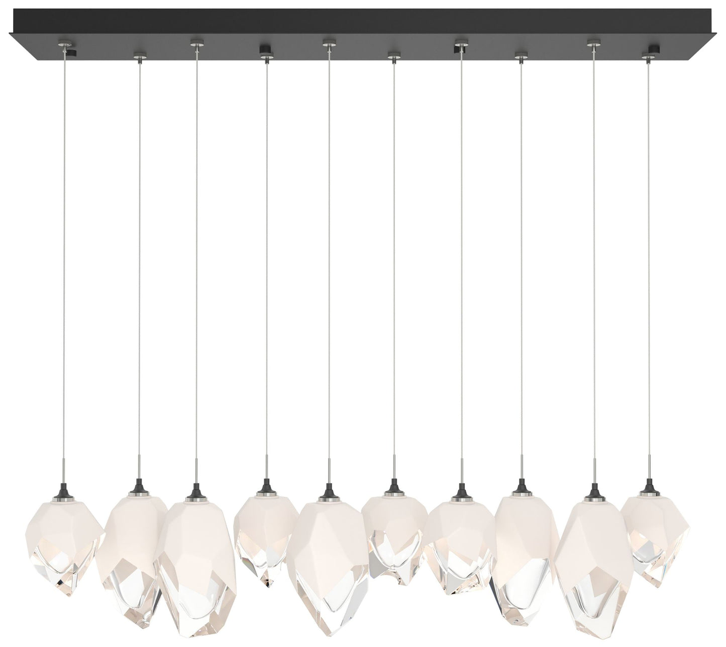 Chrysalis 44.5"W 10-Light White Mixed White Crystal Standard Pendant