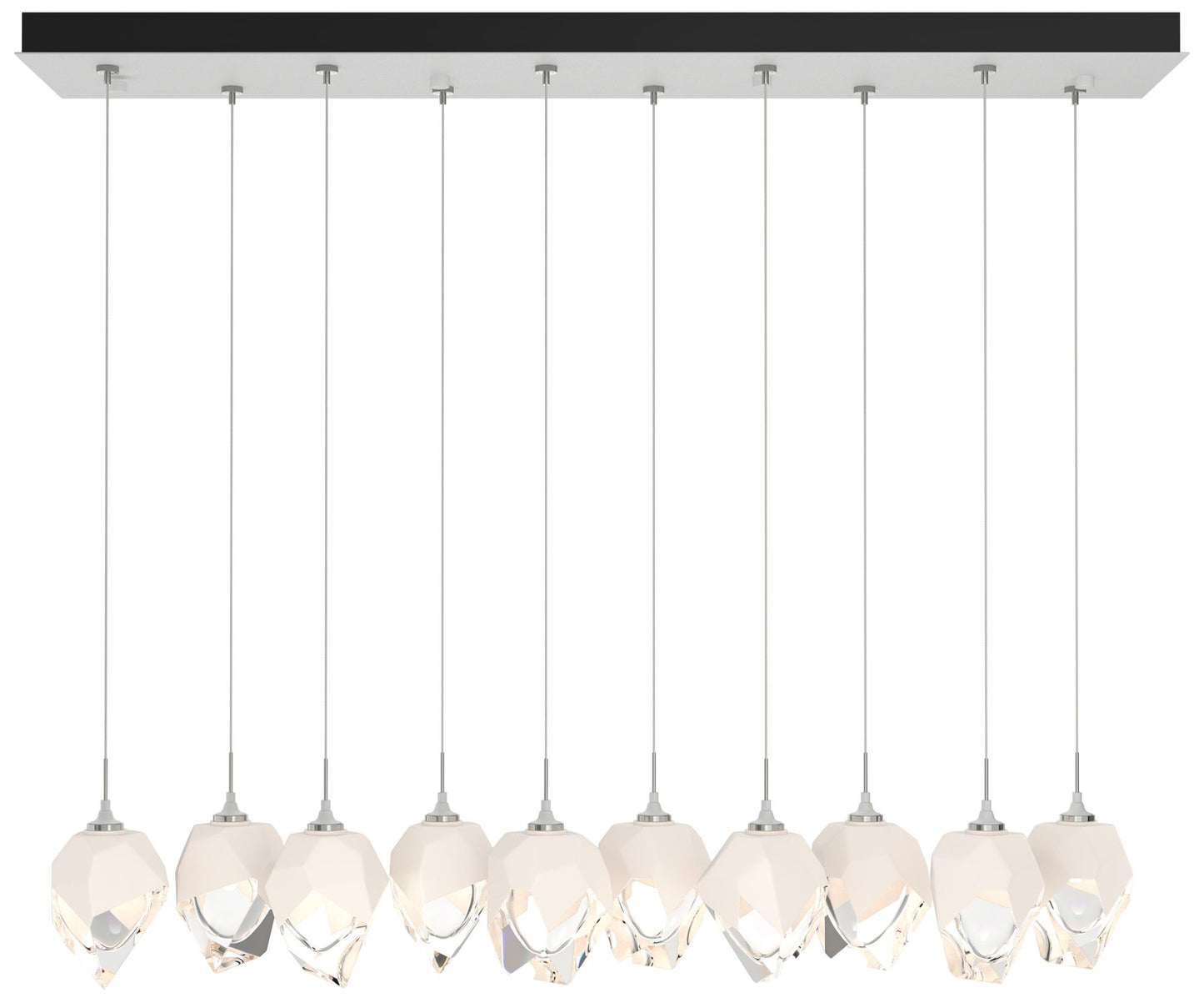 Chrysalis 44.5"W 10-Light White Small White Crystal Standard Pendant