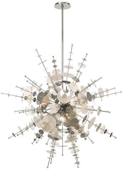 Circulo 50"W Polished Nickel Starburst Foyer Pendant Light