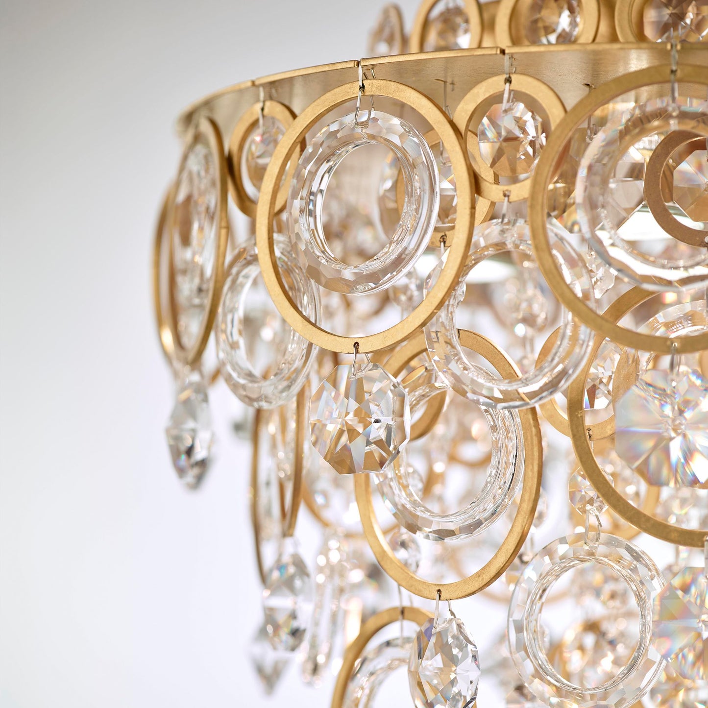 Circulus 24.5"H x 14"W 4-Light Crystal Pendant in Heirloom Gold