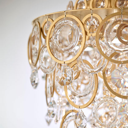 Circulus 24.5"H x 14"W 4-Light Crystal Pendant in Heirloom Gold
