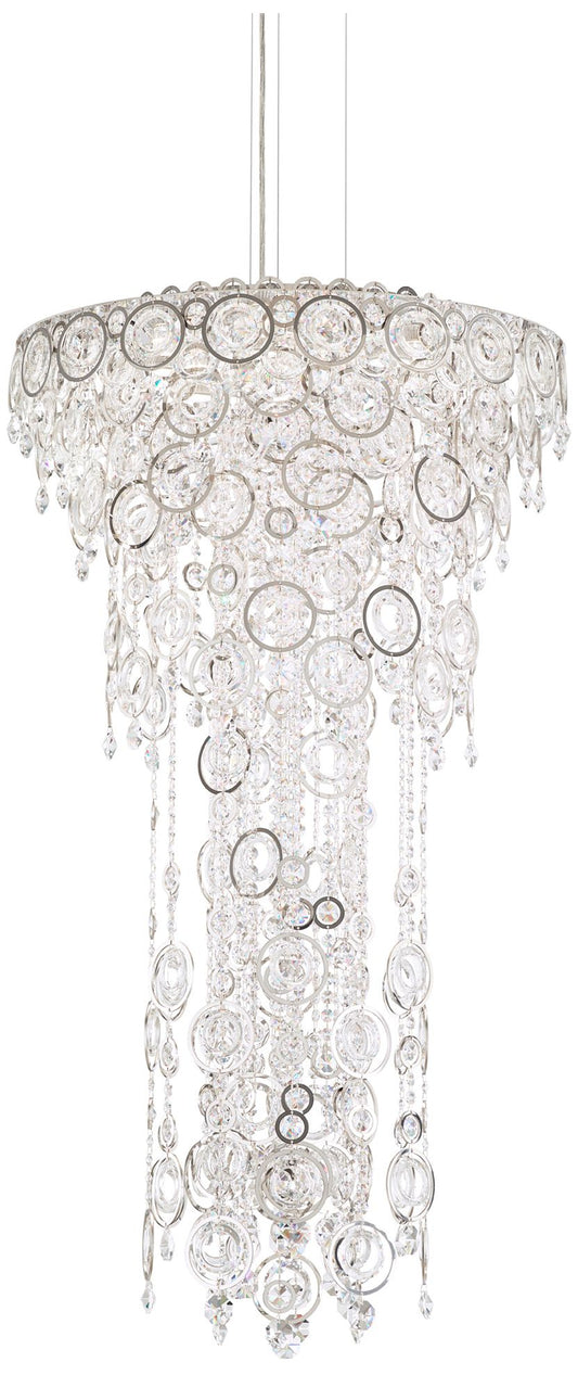 Circulus 44.5"H x 24"W 6-Light Crystal Pendant in Polished Stainl