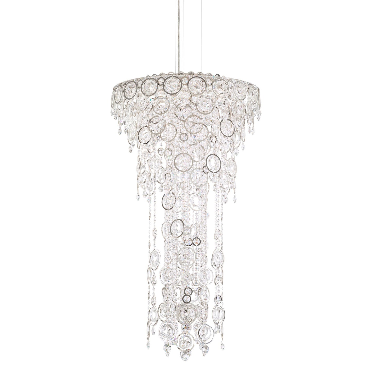 Circulus 44.5"H x 24"W 6-Light Crystal Pendant in Polished Stainl