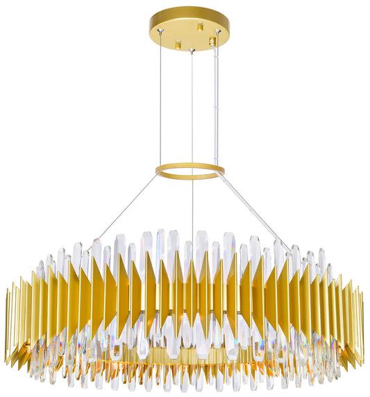 Cityscape 24 Light Chandelier With Satin Gold Finish