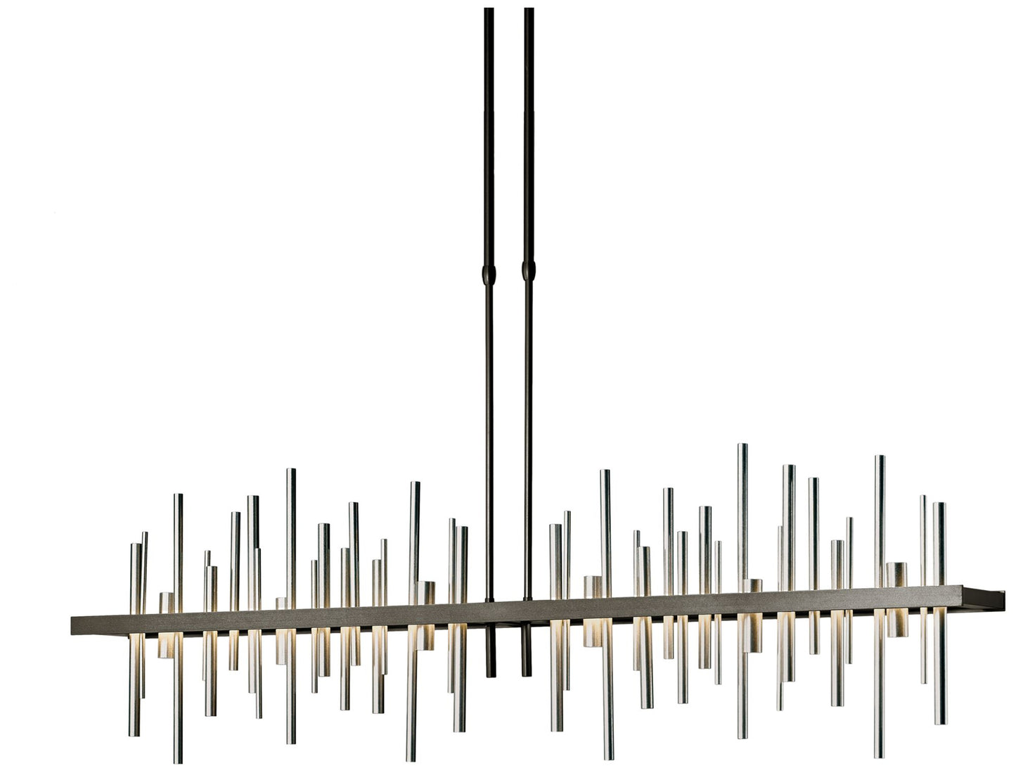 Cityscape 51.9" Wide Large Oil Rubbed Bronze And Platinum LED Pendant