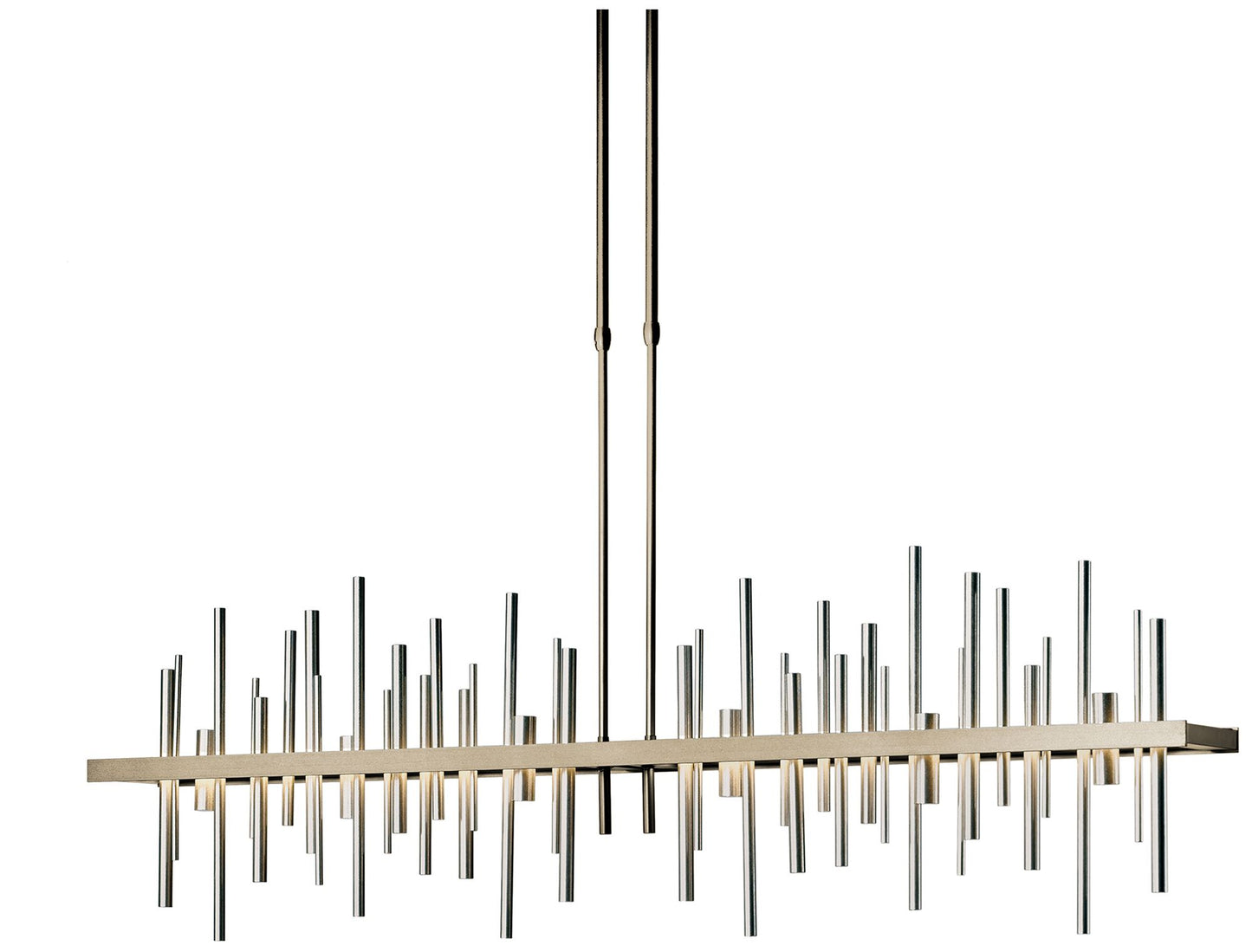 Cityscape 51.9" Wide Large Soft Gold LED Pendant With Vintage Platinum