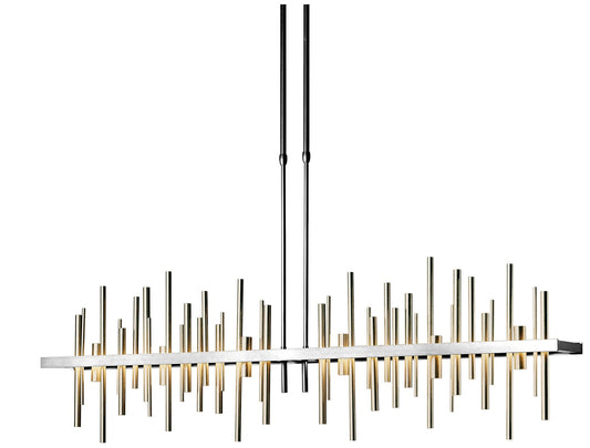 Cityscape 51.9" Wide Large Sterling LED Pendant With Soft Gold