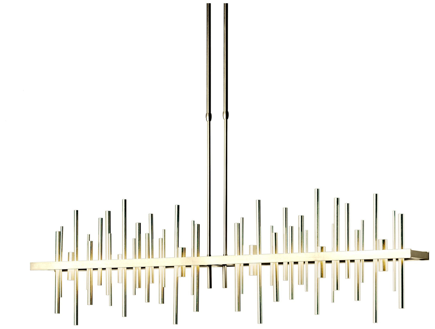 Cityscape Large LED Pendant - Brass Finish & Accents - Standard Height