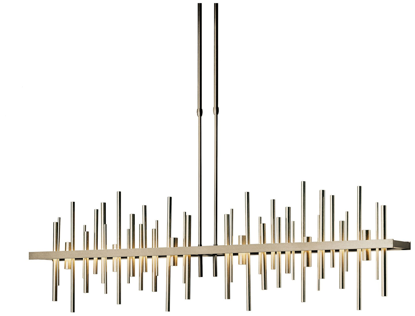 Cityscape Large LED Pendant - Gold Finish - Gold Accents - Standard Height