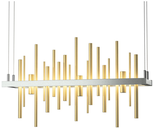 Cityscape LED Pendant - Platinum - Modern Brass