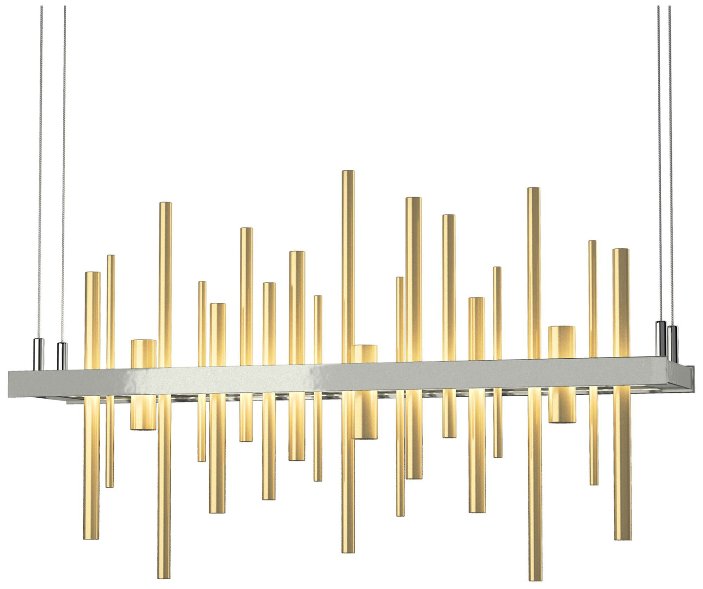 Cityscape LED Pendant - Sterling - Modern Brass