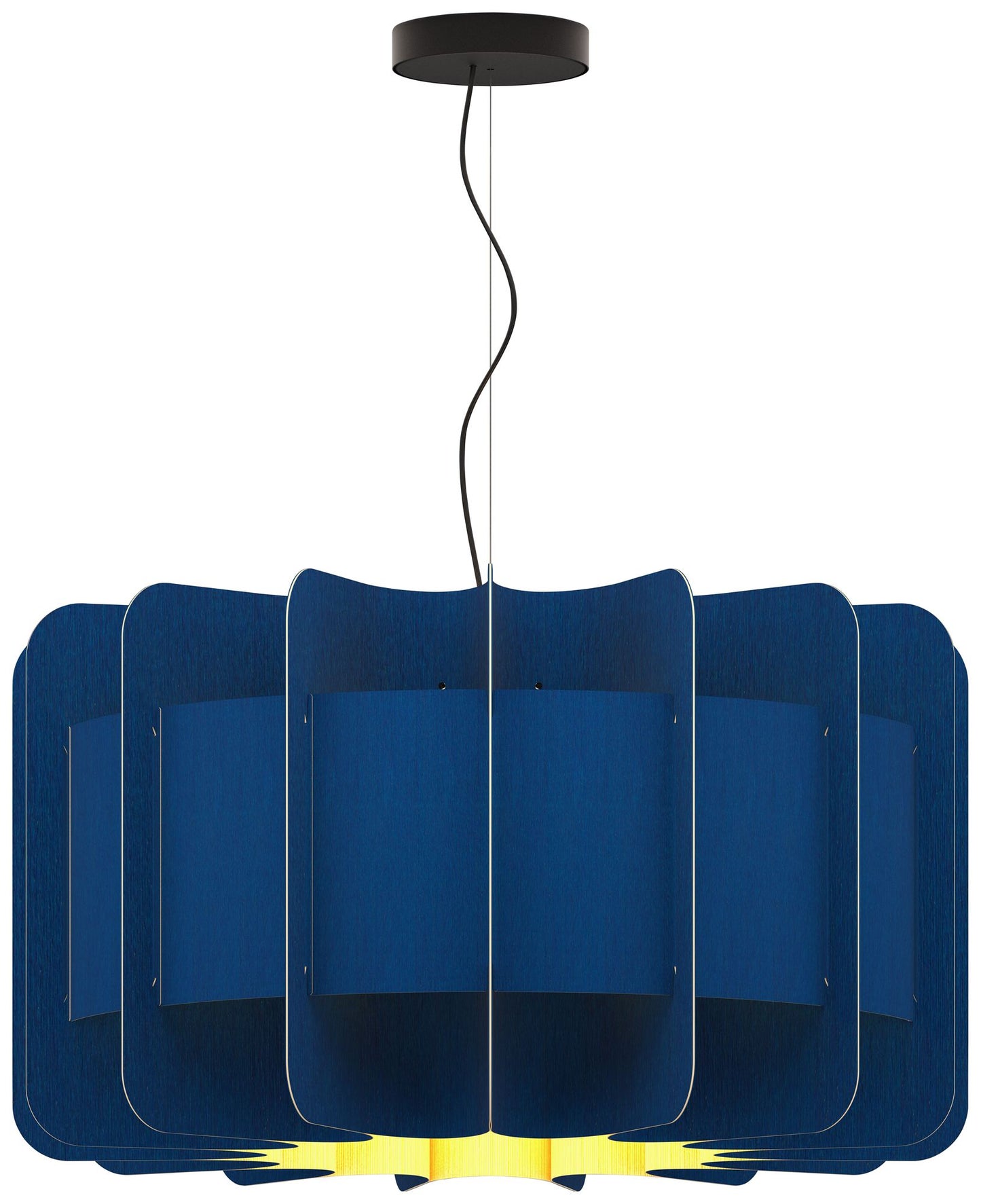 Clarissa Pendant WEP - Blue Shade - Black Canopy - Size 29.8