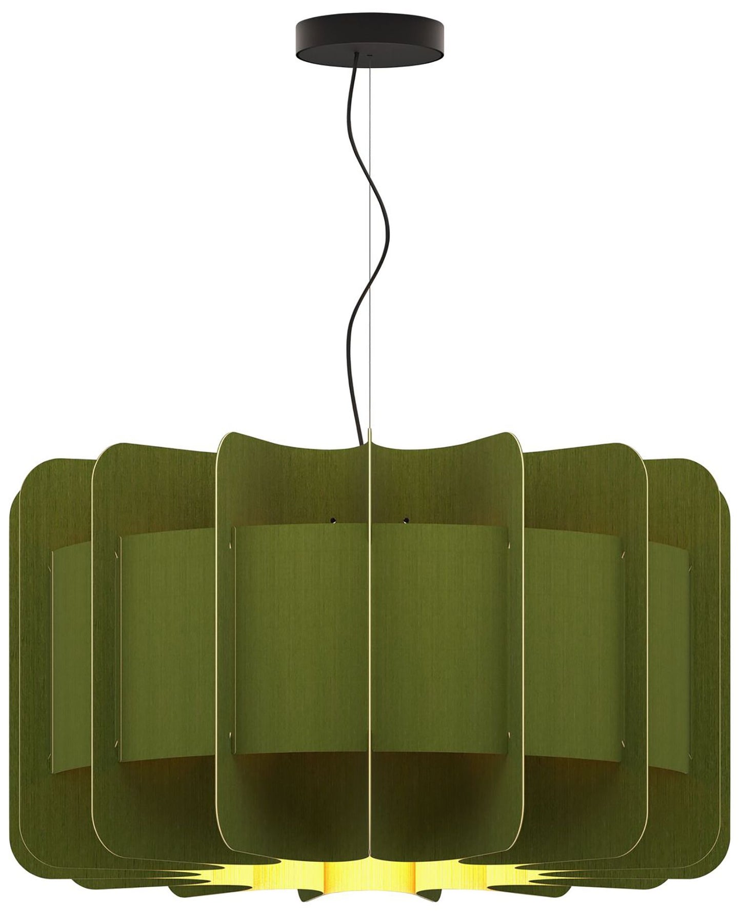 Clarissa Pendant WEP - Green Shade - Black Canopy - Size 29.8