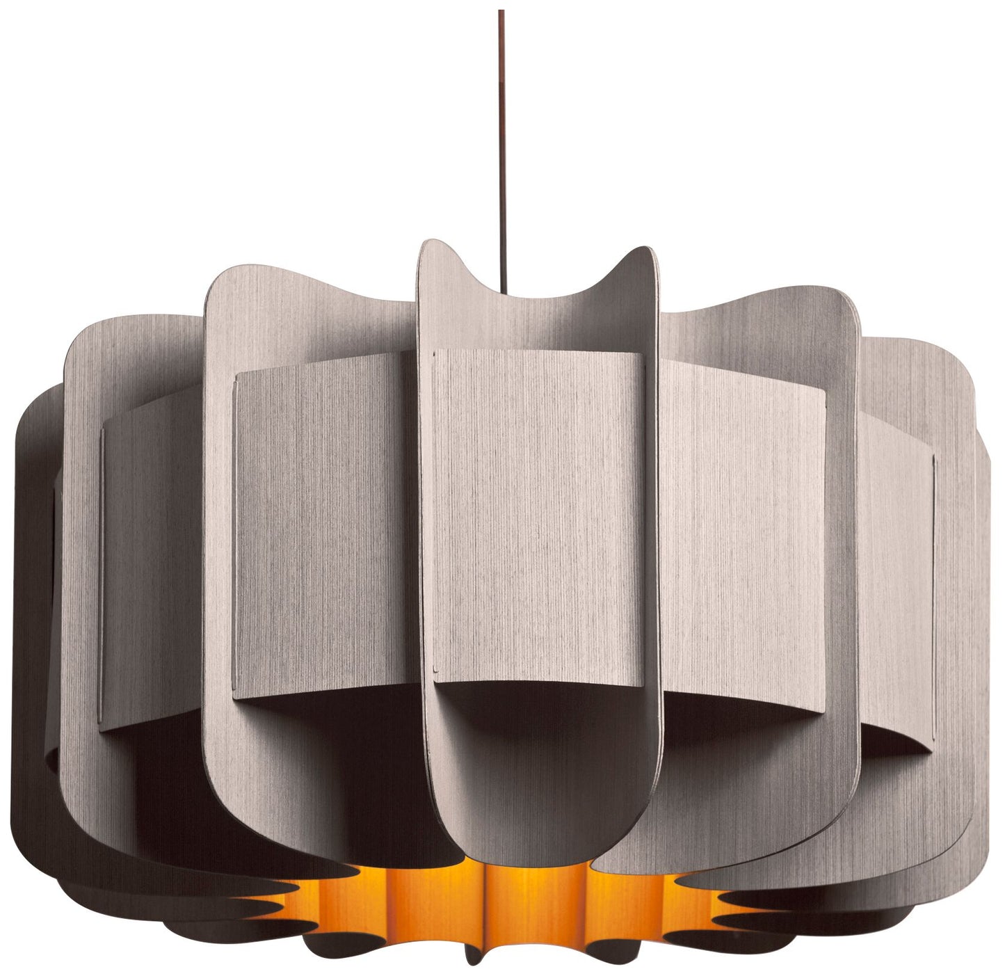 Clarissa Pendant WEP Light Collection - Black Finish - Grey Oak Shade