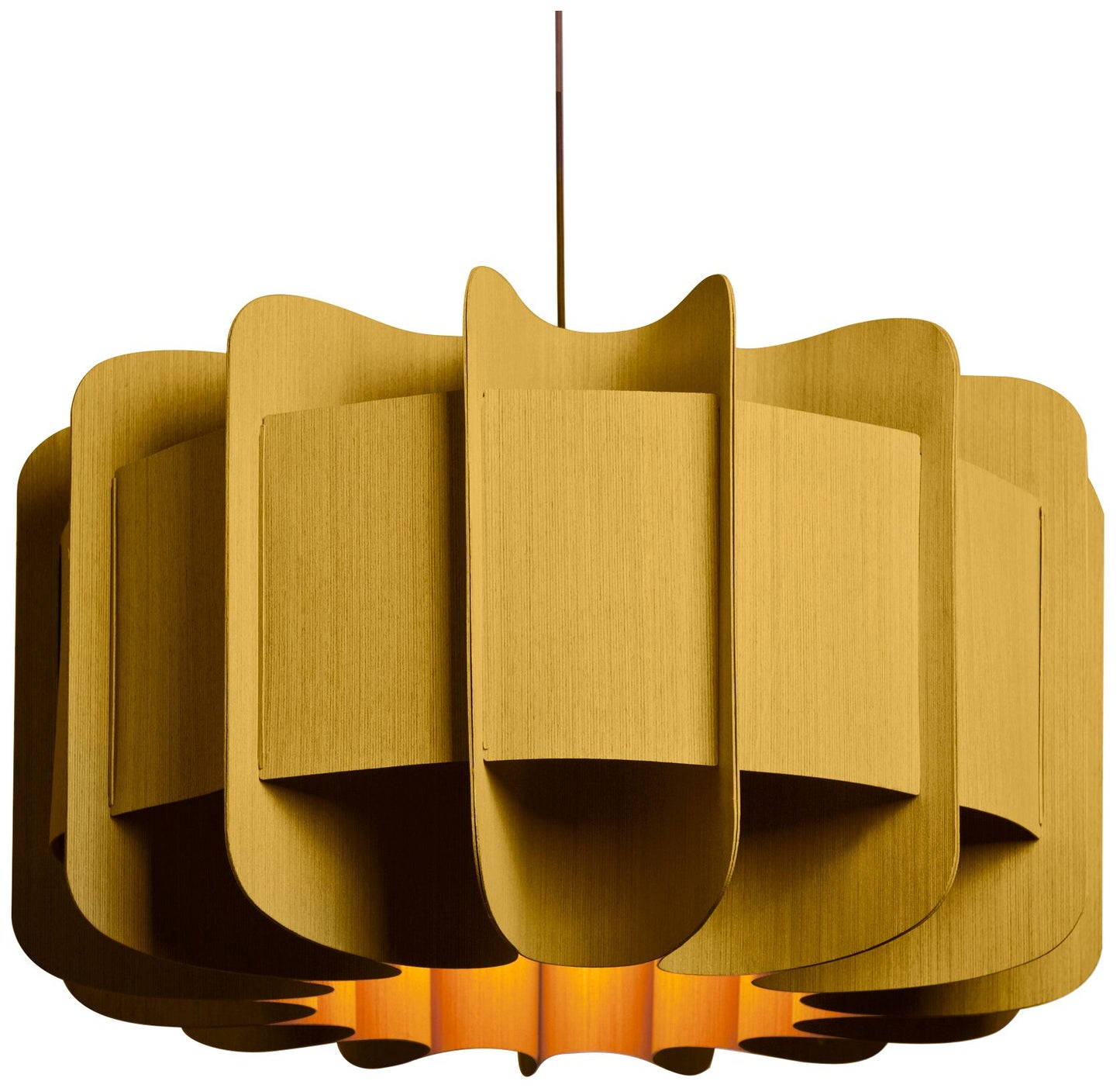 Clarissa Pendant WEP Light Collection - Black Finish - Ocher Shade