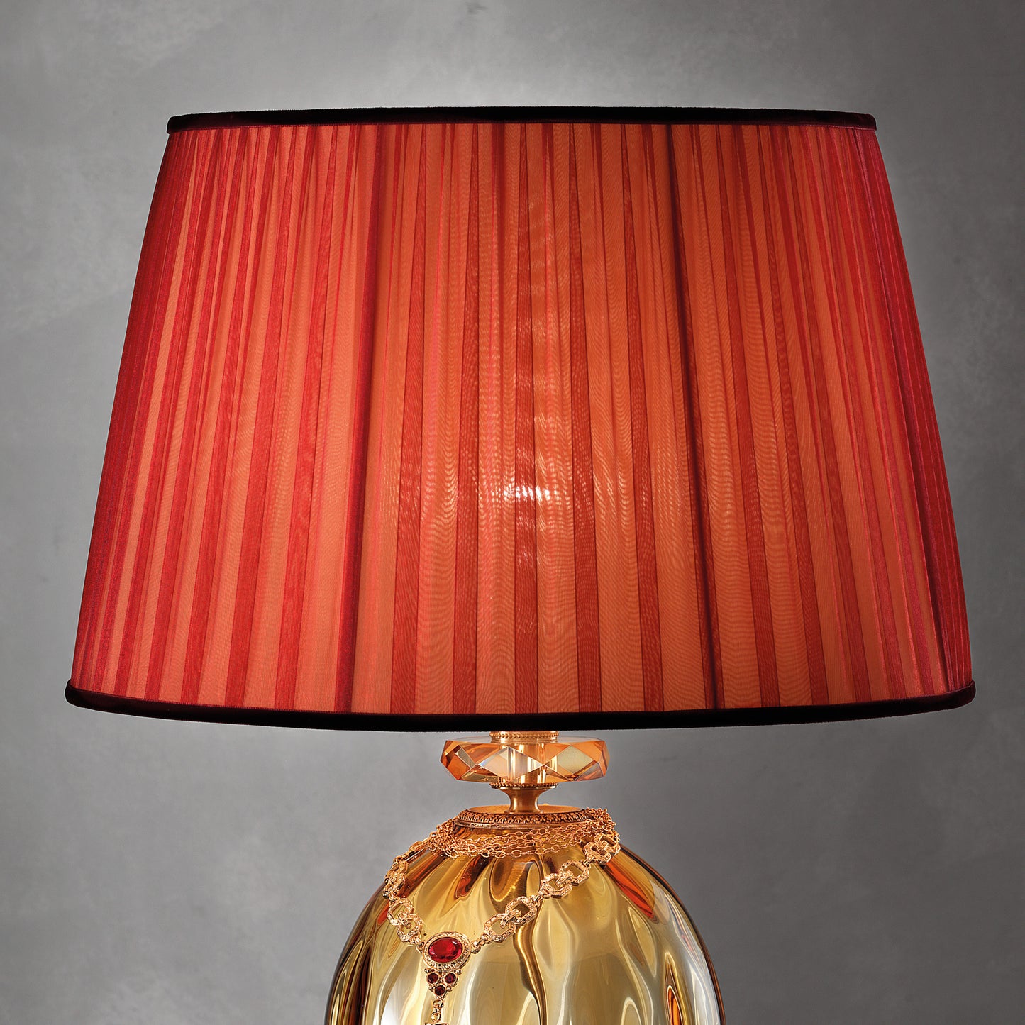 Classic Amber Dimpled Glass Table Lamp