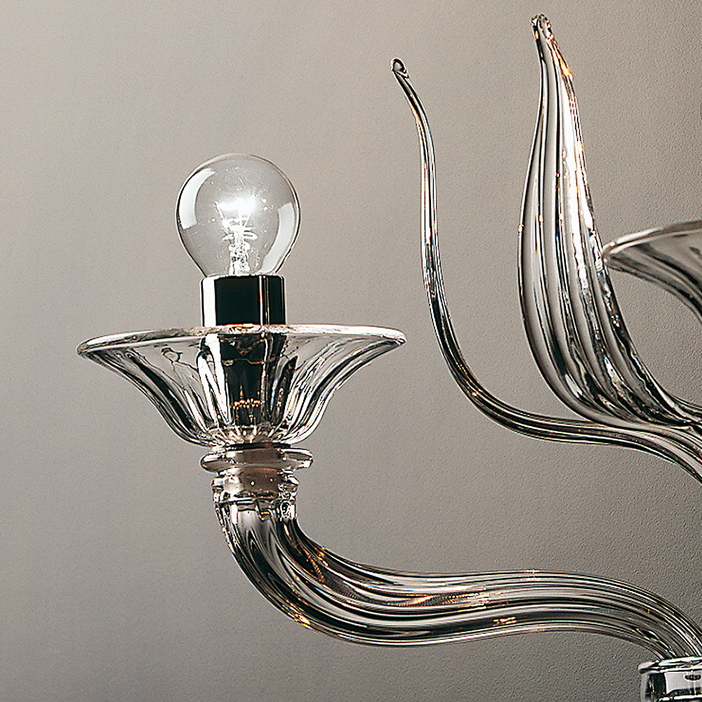 Classic Clear Glass Ribbed Detail Wall Light