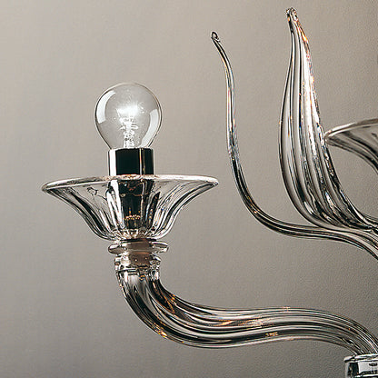 Classic Clear Glass Ribbed Detail Wall Light