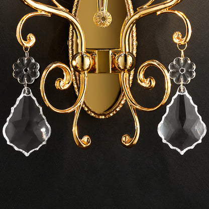 Classic Crystal Pendant Wall Light