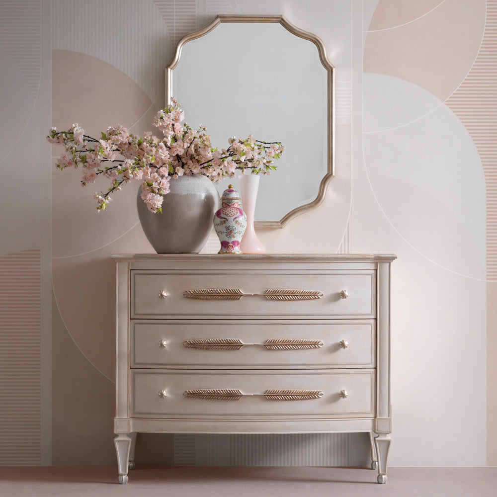 Classic Feather Design Chest Of Drawers