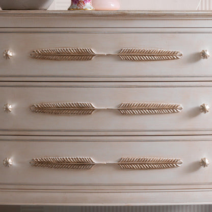 Classic Feather Design Chest Of Drawers