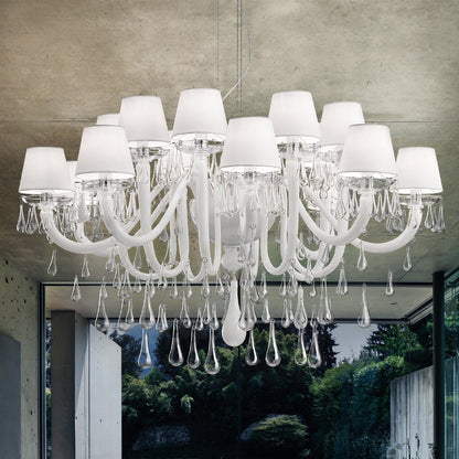 Classic Glass Teardrop Accent Chandelier