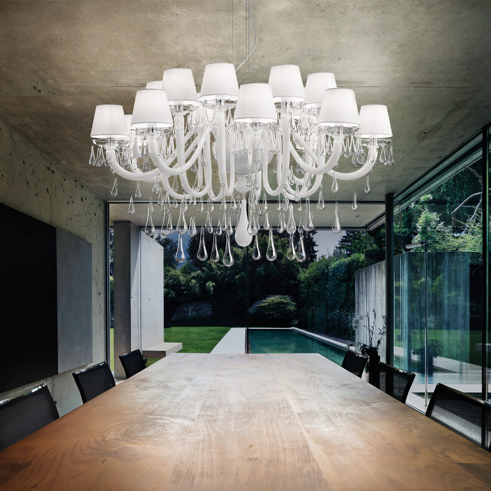 Classic Glass Teardrop Accent Chandelier