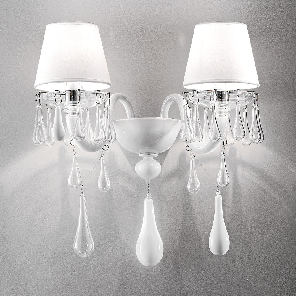 Classic Glass Teardrop Accent Wall Light