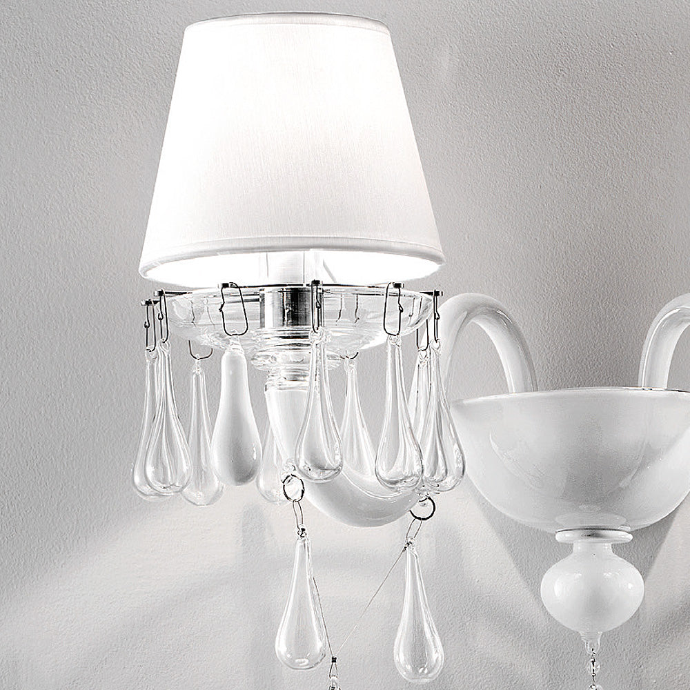 Classic Glass Teardrop Accent Wall Light