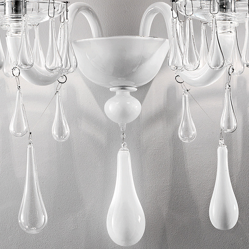 Classic Glass Teardrop Accent Wall Light