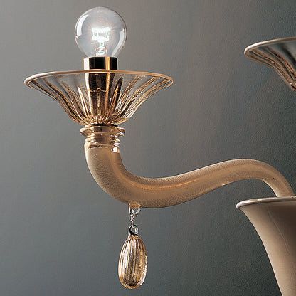 Classic Gold Glass Wall Light With Gold Frame