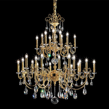 Classic Gold Transparent Chandelier