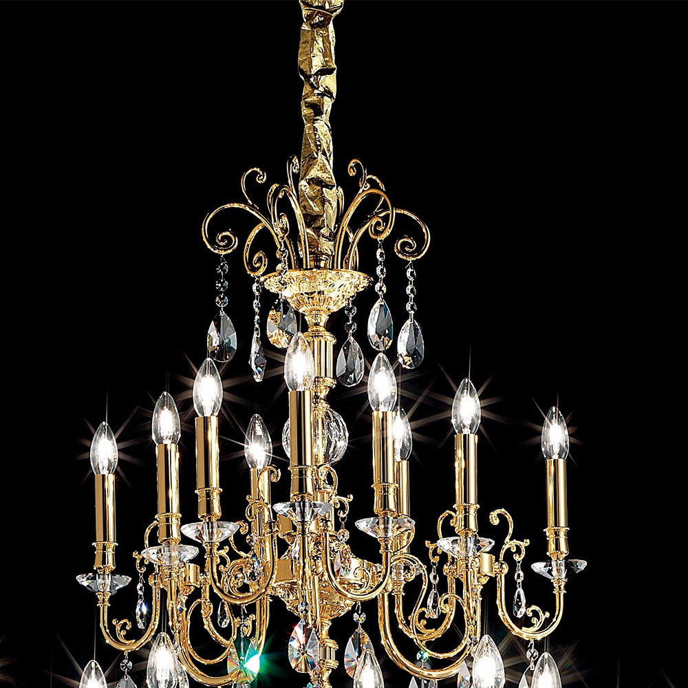 Classic Gold Transparent Chandelier