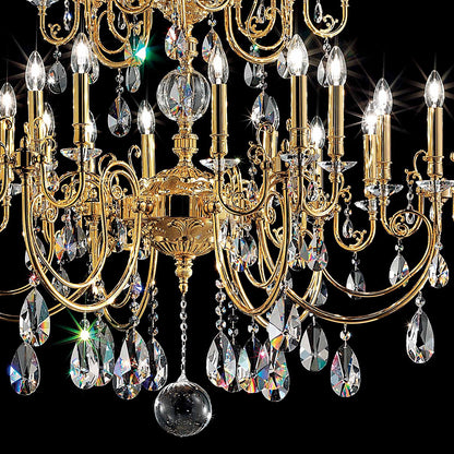 Classic Gold Transparent Chandelier