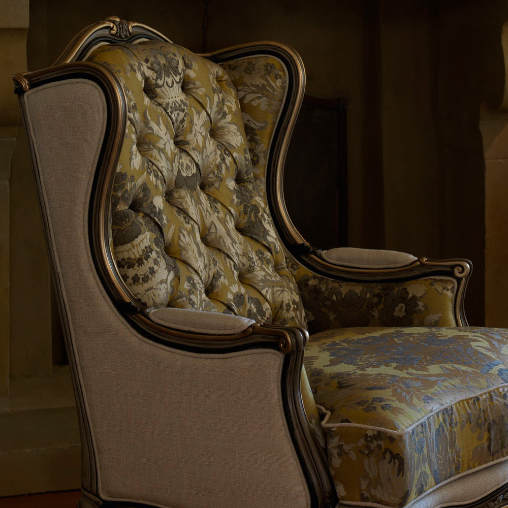 Classic High Backed Venetian Style Armchair