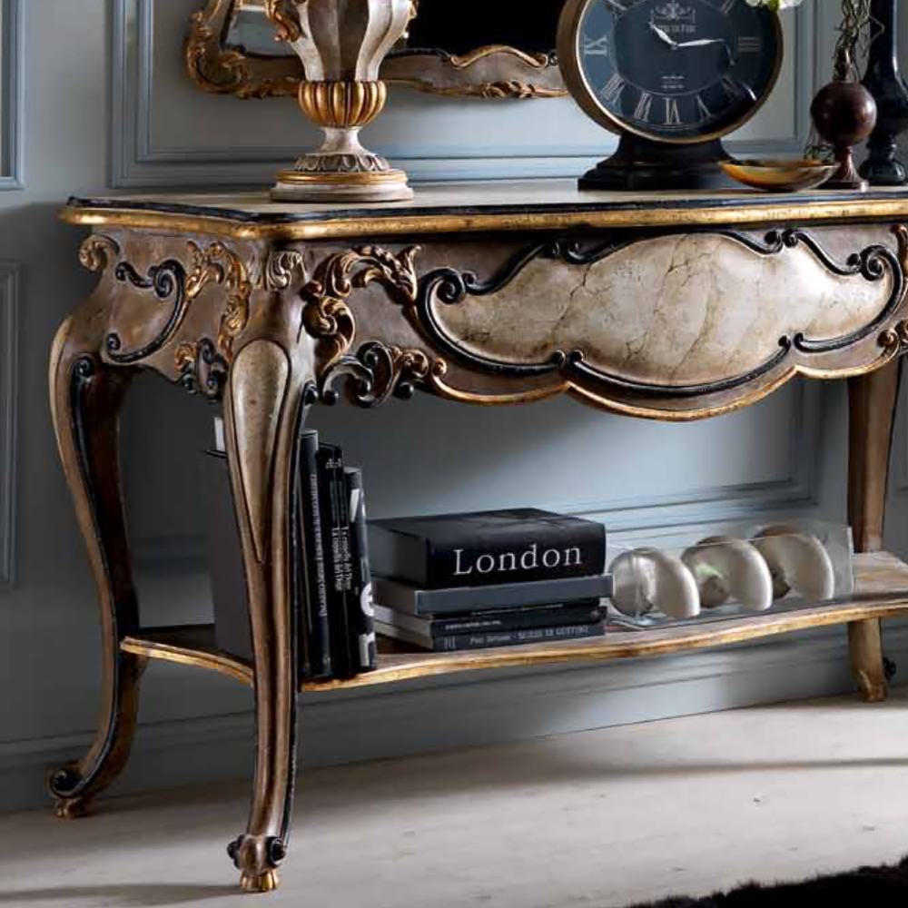 Classic Italian Antiqued Console Table