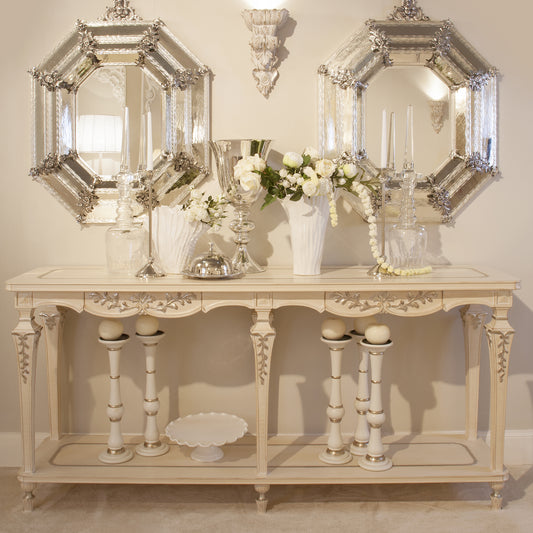 Classic Italian Large Console Table with drawers