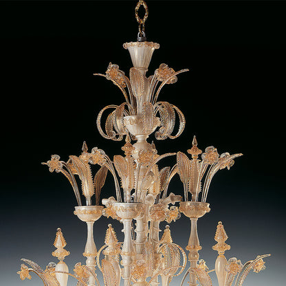 Large Classic Murano Glass Chandelier