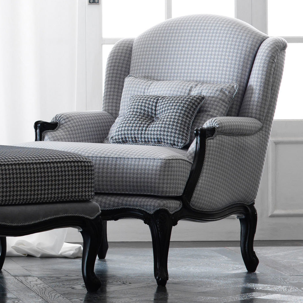 Classic Louis Style Armchair And Footstool