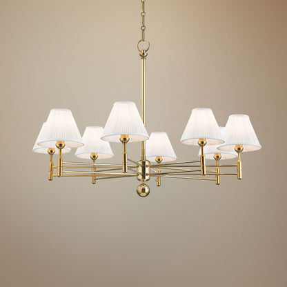 Classic No.1 40" Wide Aged Brass 8-Light Chandelier