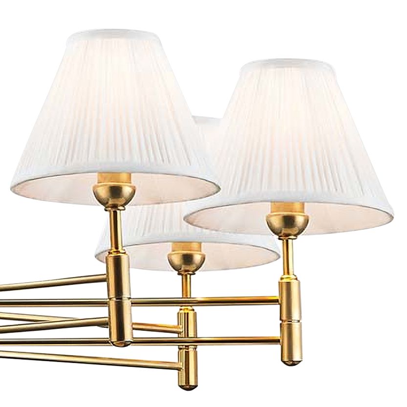 Classic No.1 40" Wide Aged Brass 8-Light Chandelier