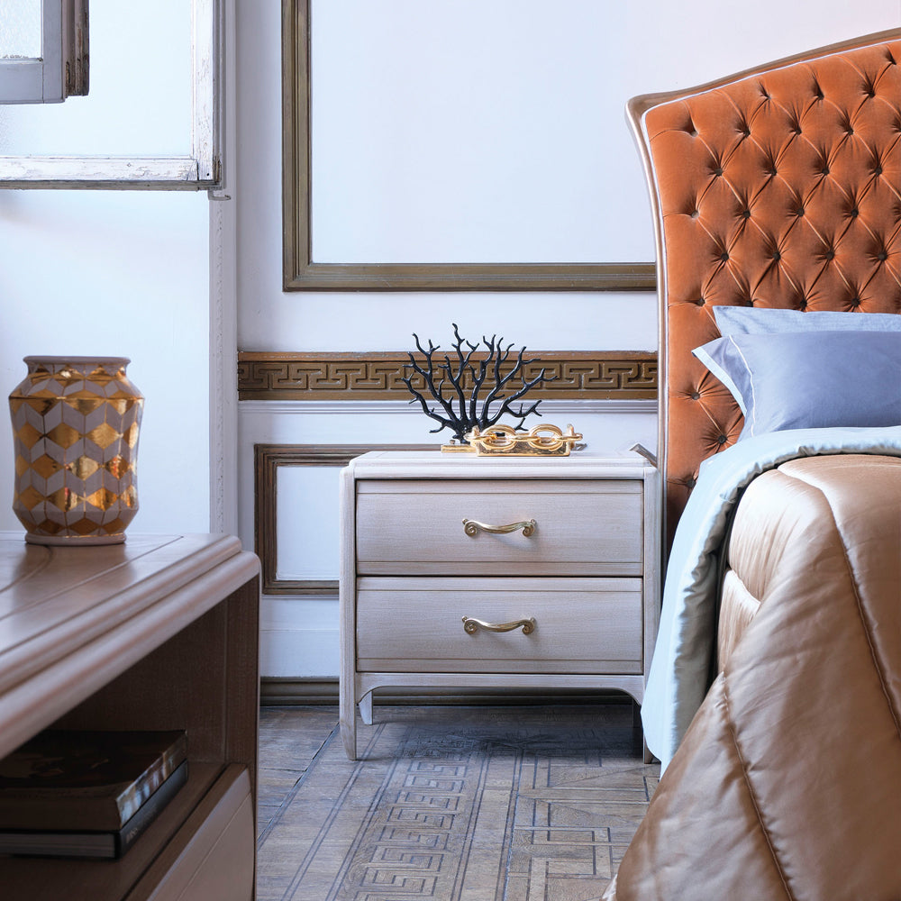 Classic Two Drawer Bedside Cabinet