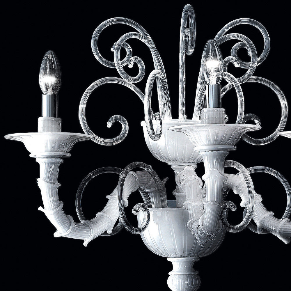 Classic White Glass Wall Light