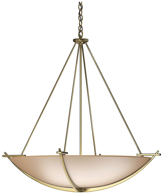 Compass 34.2" Wide Large Scale Modern Brass Pendant With Sand Glass Sh