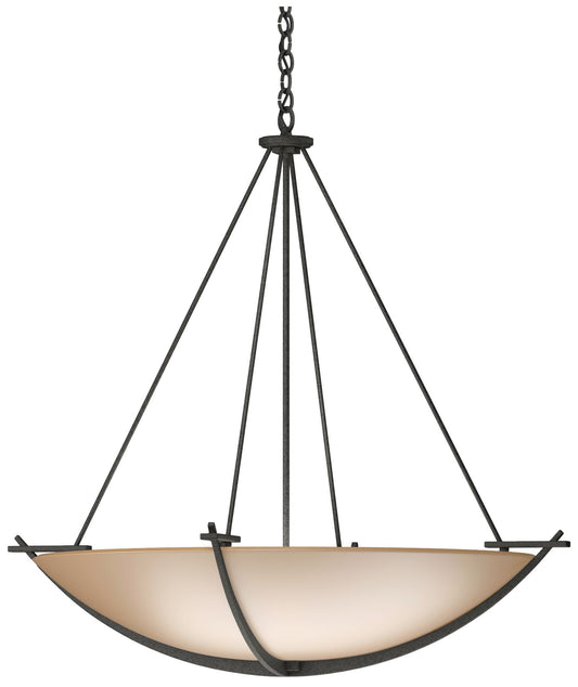 Compass 34.2" Wide Large Scale Natural Iron Pendant With Sand Glass Sh