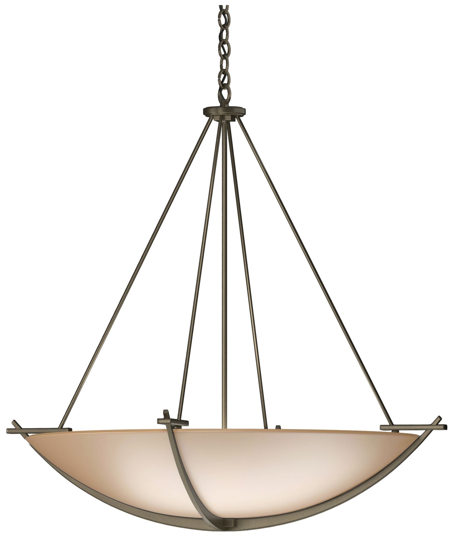 Compass 34.2" Wide Large Scale Soft Gold Pendant With Sand Glass Shade