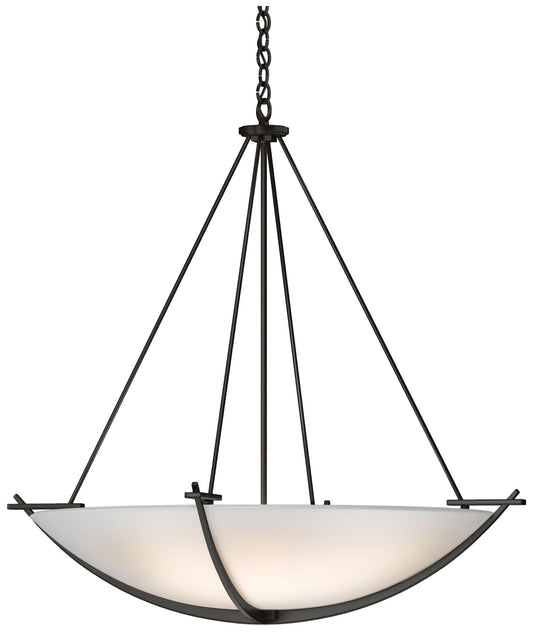 Compass 34.2"W Large Scale Oil Rubbed Bronze Pendant With Opal Glass S